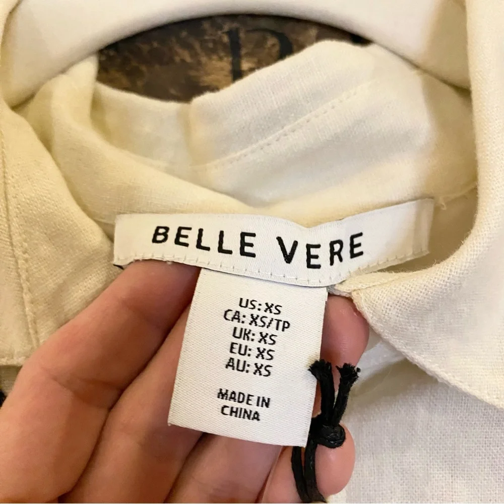 Anthropologie Belle Vere floral embroidered one piece belted romper NWT - Picture 14 of 16